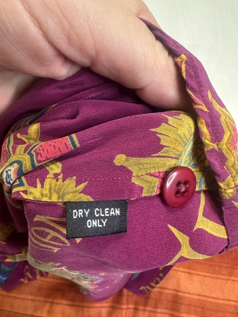90s Silk Baroque Blouse Linda Allard For  Ellen Tracy Magenta Gold Rich Mom 14 - Picture 11 of 11